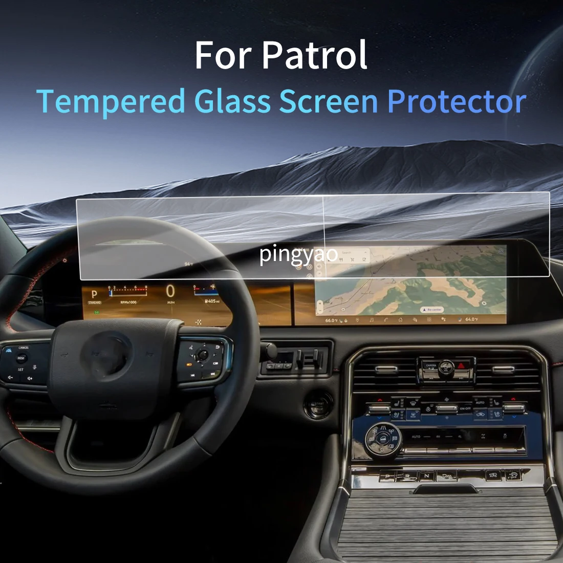 

Автомобильная наклейка, защитная пленка для экрана, навигационный дисплей, защитная пленка из закаленного стекла, автомобильный автомобиль для 25, Nissan Patrol