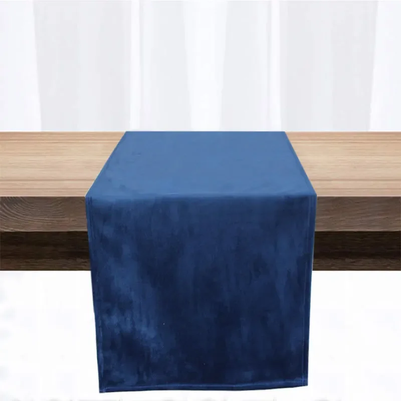 

Table Runner Soft Solid Color Velvet Thick Polyester Decorative Cloth Handcrafted for Wedding Hotel Restaurant Banquet Event