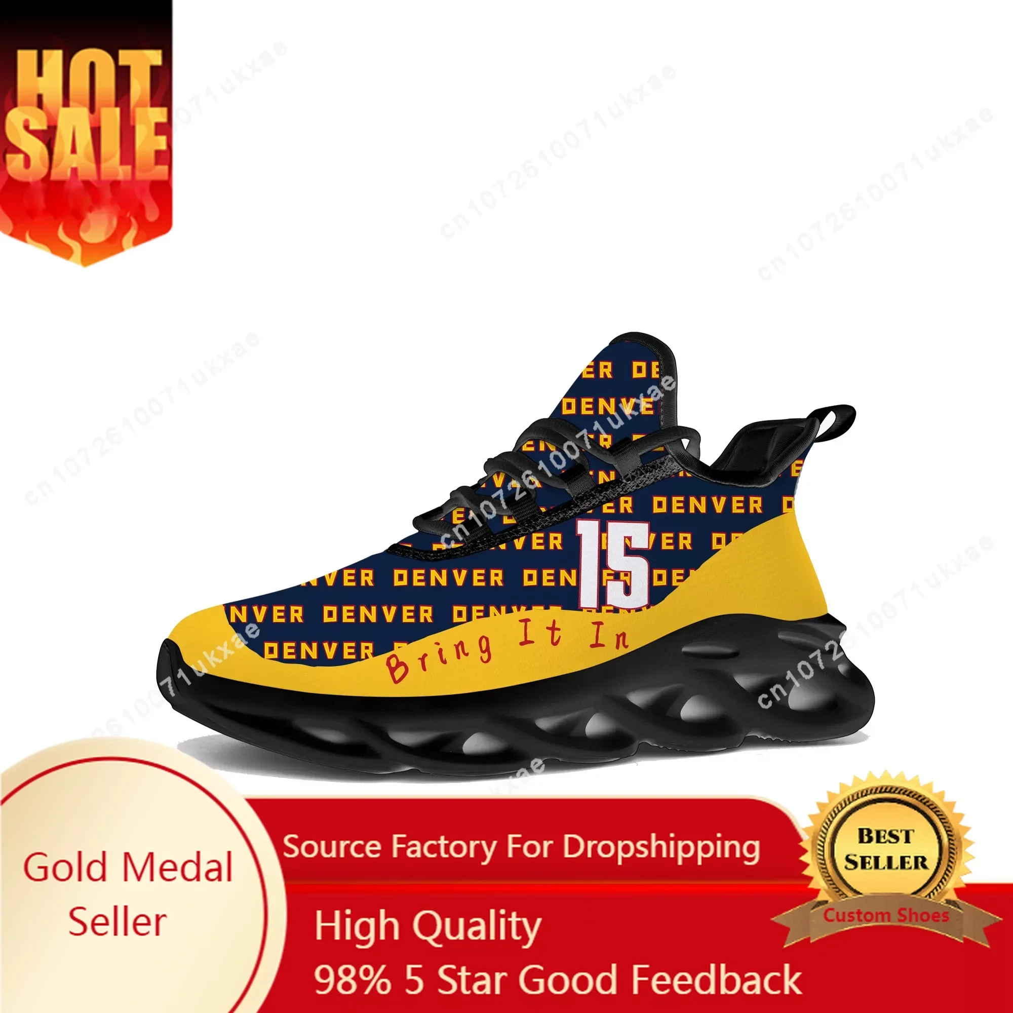 Denver Number 15 27 1 Bring It In Flats Sneakers Mens Womens Sports Running Shoes High Quality DIY Sneaker customization Shoe