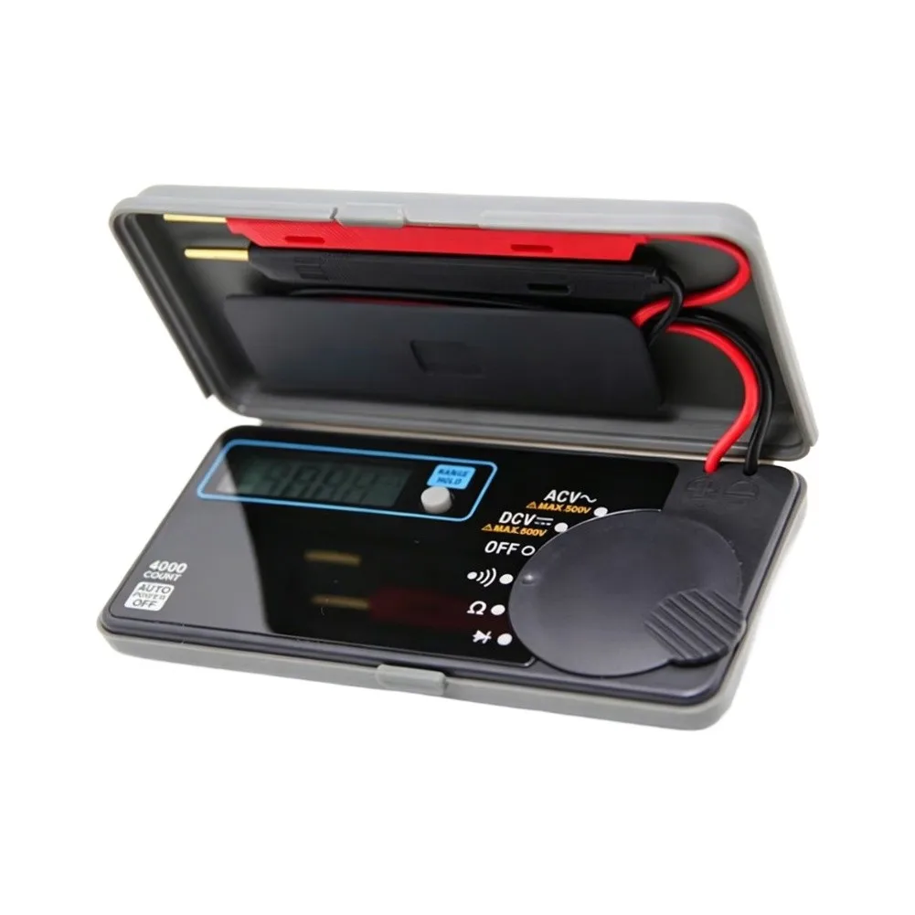 PM7a Card-Style Digital Multimeter with Large LCD Screen Auto Standby Low Battery Indicator and Fuse Protection