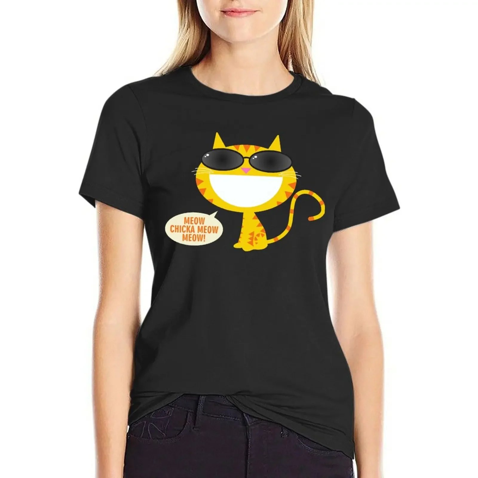

Футболка Meow Chick Meow Meow, милые топы, блузка, эстетичная одежда, женская одежда