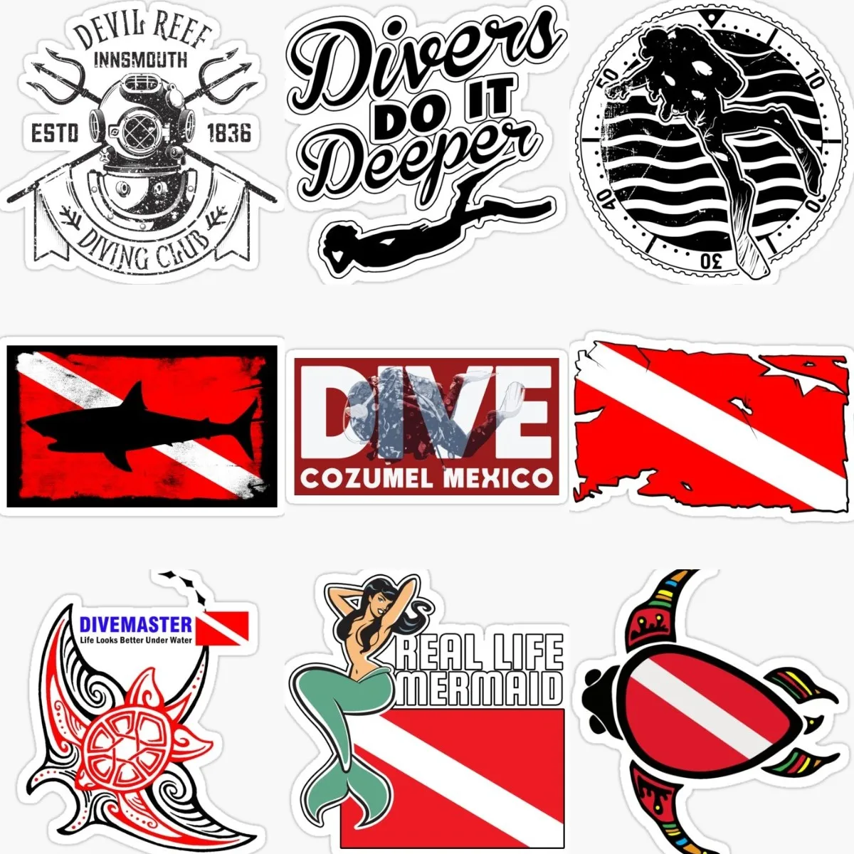 

Scuba Diving Diver Creative Sticker Vinyl Motorcycle Tank Wall Truck Window Glass Bicycle Van Car Glass Helmet Camper Decal