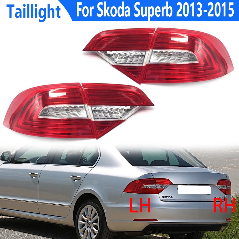 

For Skoda Superb 2013 2014 2015 Car LED Rear Tail Light Bumper Brake Stop Reverse Lamp Taillight Taillamp Car Accessories