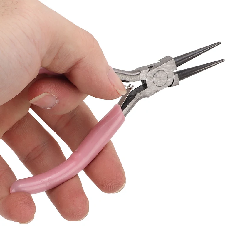 1Pc Mini Pliers Diagonal Round Bent Needle Nose Handcraft Beading Insulated Cutter Pliers For Jewelry Making Tools.