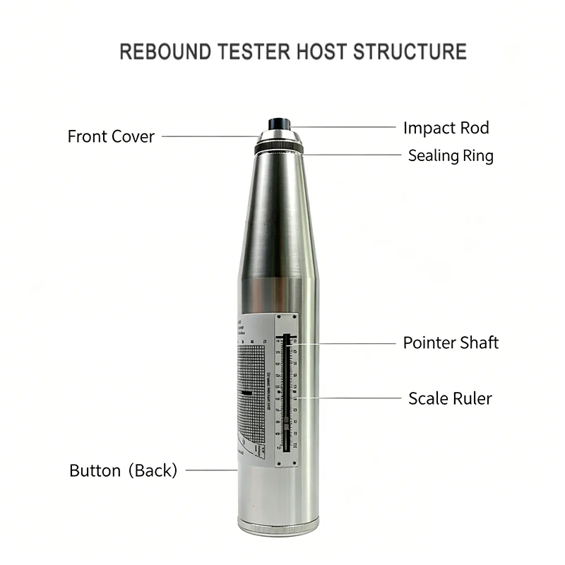 ZC3-A Portable Concrete Rebound Hammer Tester Resiliometer Hammer Test Meter Tool Concrete Rebound Tester Strength Tester