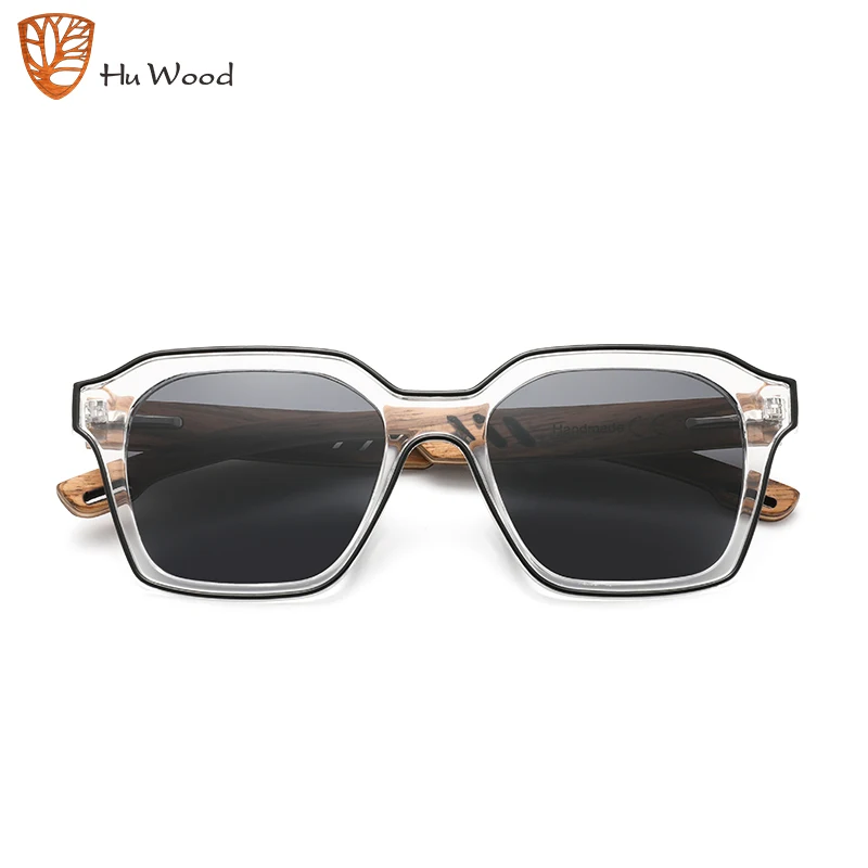 HU WOOD النظارات الشمسية النساء مصمم موضة نظارات شمسية مستقطبة الرجال العلامة التجارية الفاخرة عدسة زرقاء Uv400 مكبرة GR8061