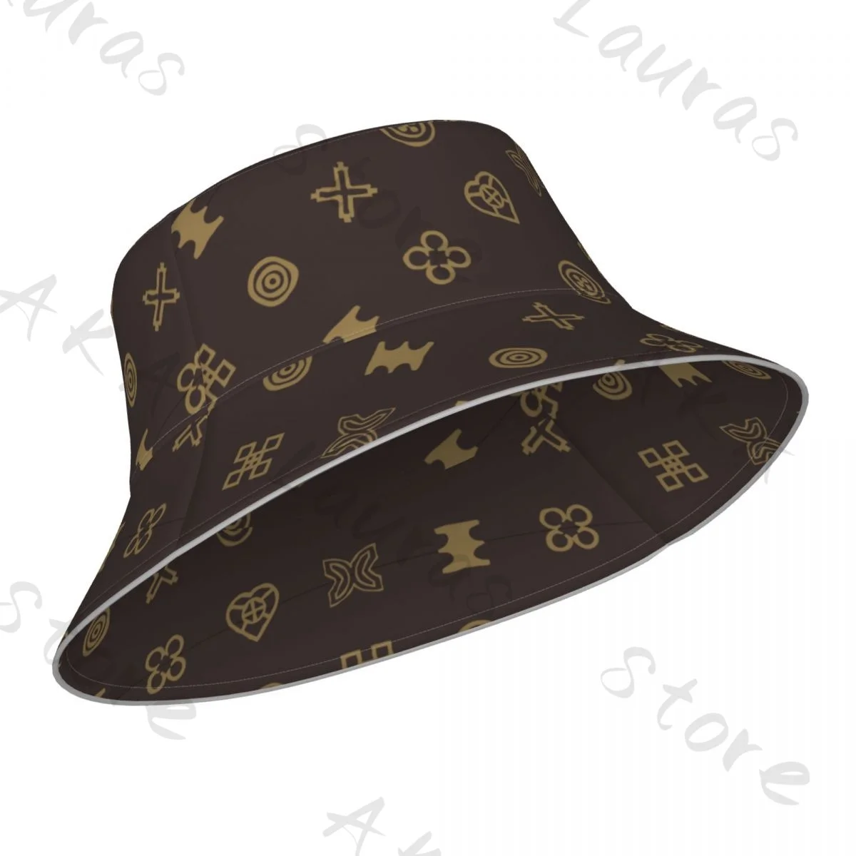 New Fisherman's Hat Unisex Fashion Light Brown Bob Cap Windproof outdoor Reflective Bucket Hat