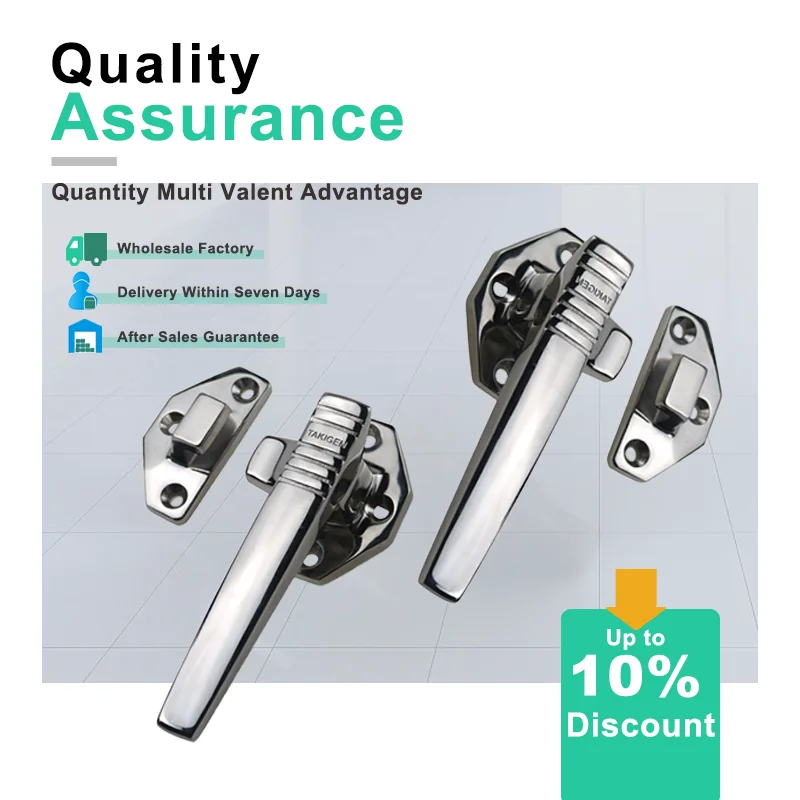 

304 Stainless Steel Rotating Left And Right Pair Of Door Handles For Industrial Machinery And Refrigerated Ovens