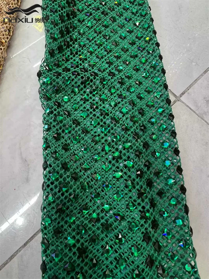 

Madison Green Luxury 3D Lace Fabric Embroidery Nigerian Bridal High Quality Stones French Heavy Lace Fabric For Wedding Party