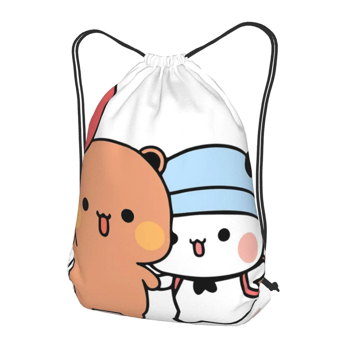 

Bear And Panda Bubu Dudu Balloon Backpacks Portable Drawstring Bundle Pocket Shoes Bag Book Bags for Man Woman Students