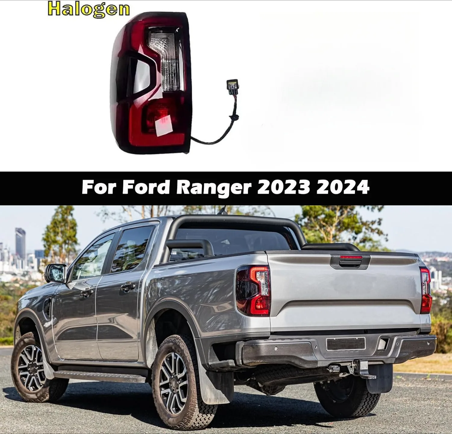 

For Ford Ranger 2023 2024 Car Halogen Tail light Rear Bumper Light Stop Brake Lamp Turn Signal Warning