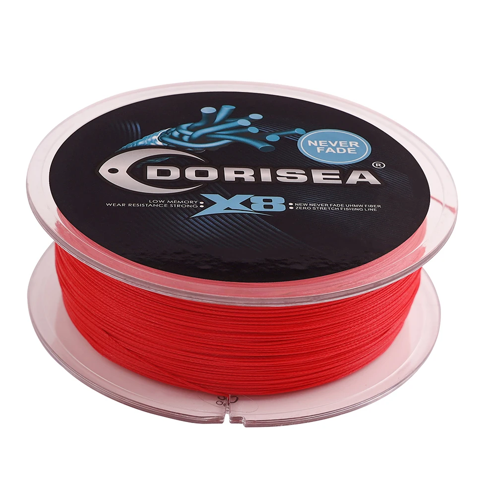 

DORISEA "NEVER FADE" Red 8 Strands 100M 300M 500M 1000M 2000M PE Multifilame Braided Fishing Line Wire