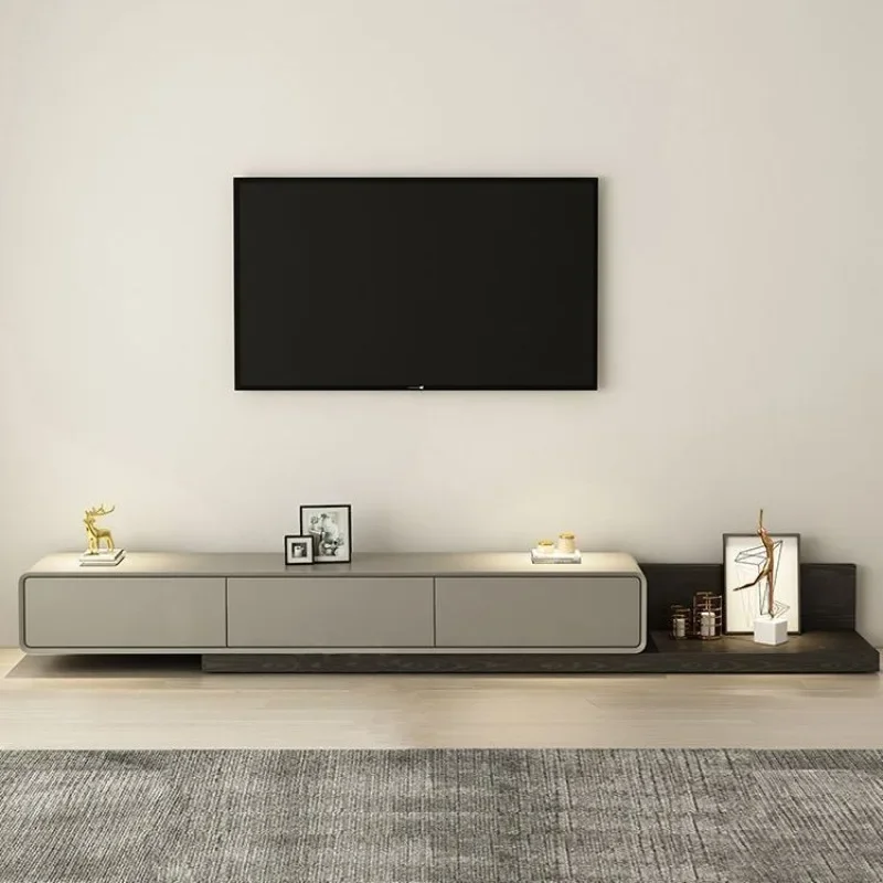 Kamar tidur TV ruang tamu sederhana modern, kombinasi meja kopi, rumah apartemen kecil model baru