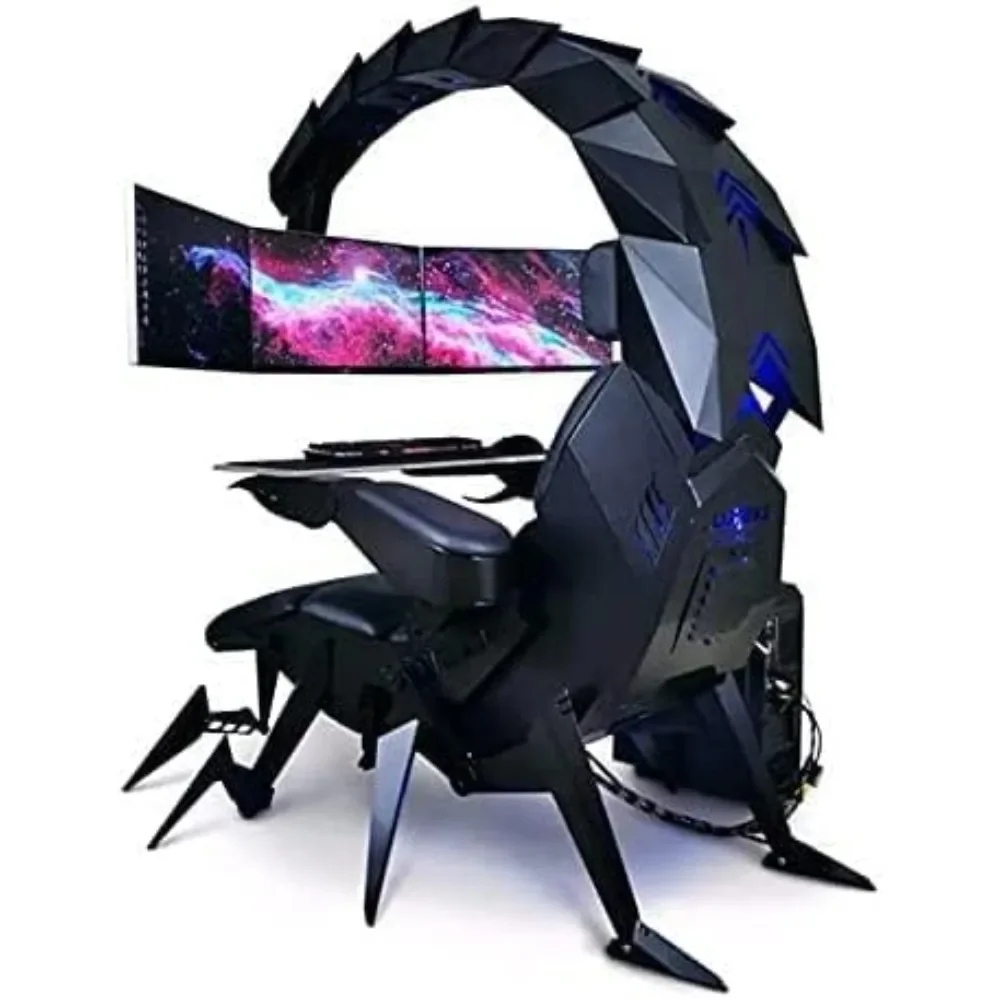 

Gaming Chair, Ergonomic Computer Cockpit Chair, Racing Simulator Game Chair with Hanging 3 Screens,Luxury Gaming Chair