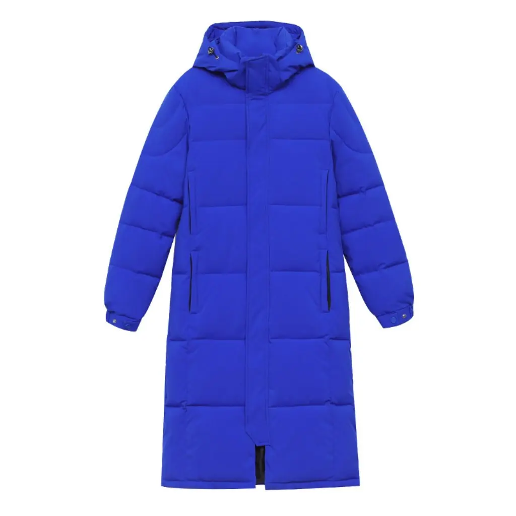 

Winter Korean Style Cotton-Padded Coat Large Size Couple Long Hooded Jacket Thickened Casual Female Outerwear