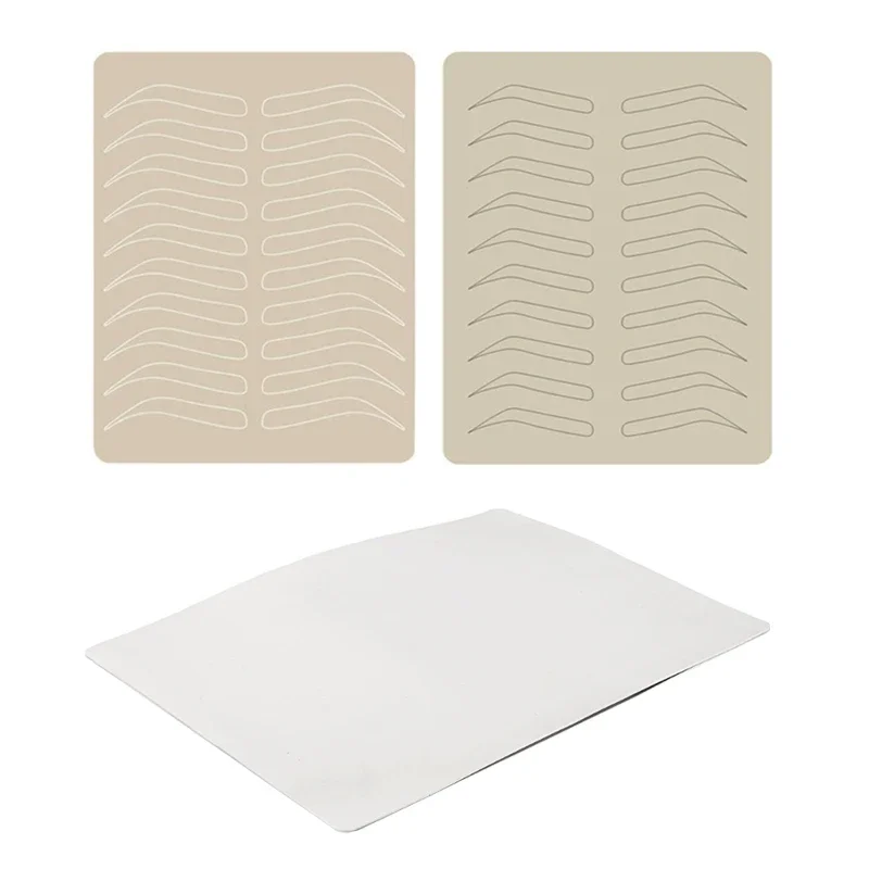 Microblading لوازم الحاجب ممارسة اللاتكس الجلد تجميل دائم الحاجب الوشم التدريب الجلد لا حاجة الحبر خط أسود/أبيض