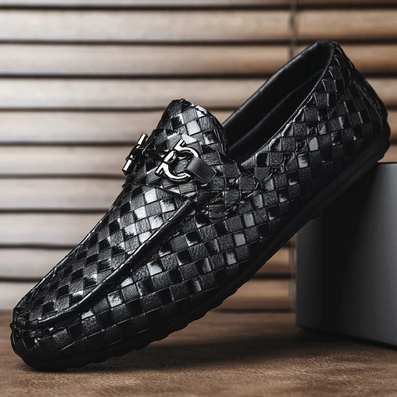 Men's Shoes Spring and Summer Men's Shoes Thick soled Leather Shoes Bean Shoes Casual Shoes Versatile Leather Shoes Men