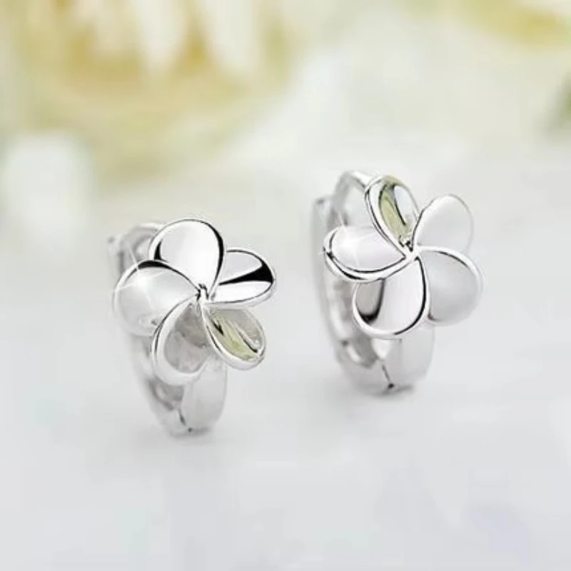 REETI 925 Sterling Silver Flower Hoop Earrings for Women  Animal Silver Jewelry Gifts Trendy