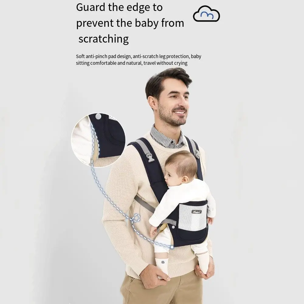 مريح الطفل الناقل على ظهره الجبهة التي تواجه رئيس دعم الرضع الخصر البراز قابل للتعديل تنفس شبكة شيالة أطفال الرافعة #3