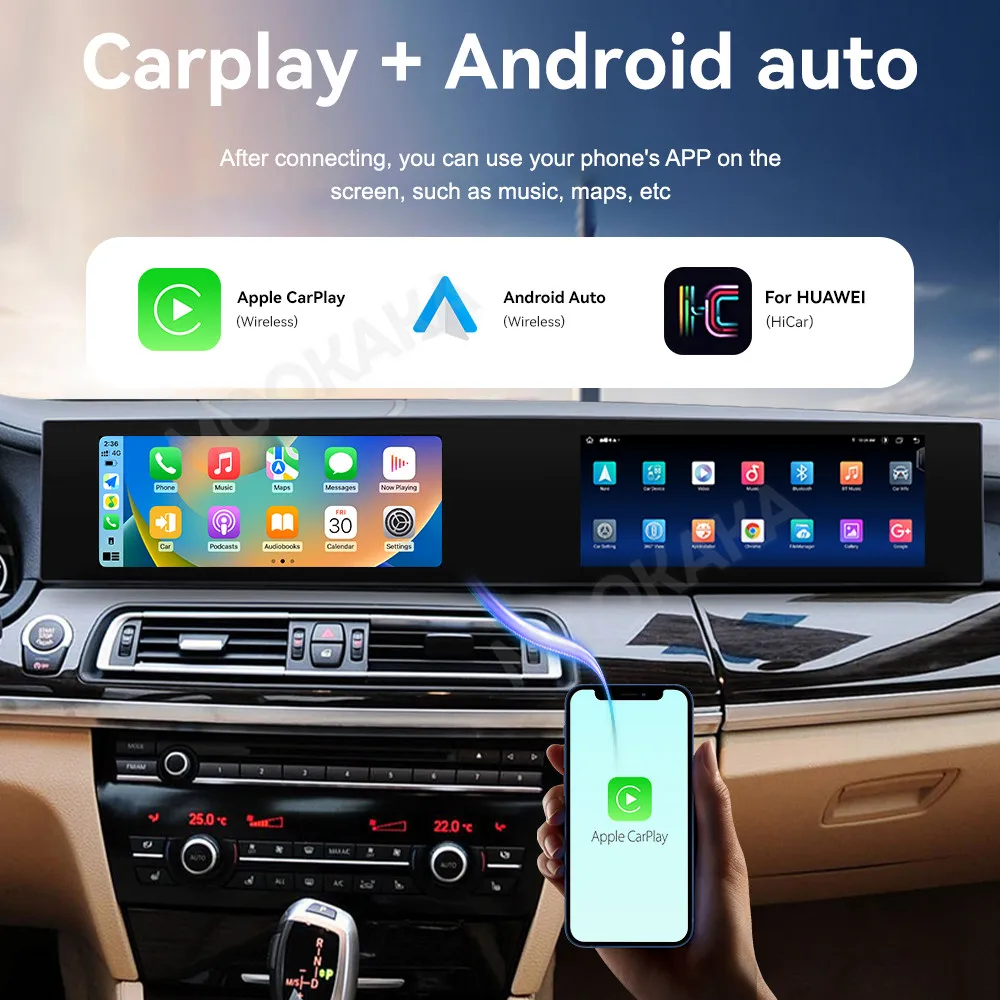 For BMW 7 Series CiC F01 O2 04 2009-2012 Android Car Radio Multimedia Video Carplay Autoradio Stereo GPS Navigation Head Unit