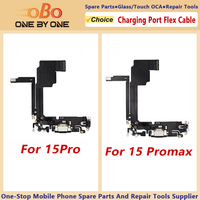 Dock Connector USB Charger Repair Charging Port Flex Cable for iPhone 15 PRO MAX Replacement Parts Black White Natural Titanium