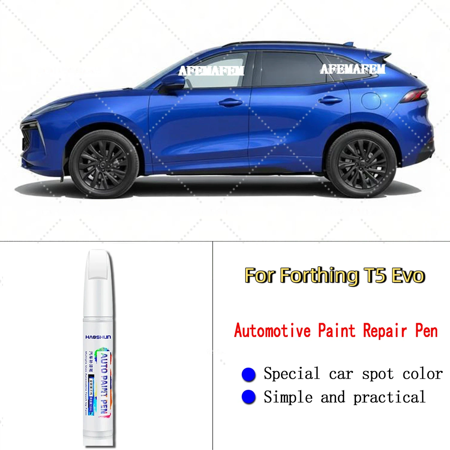 For Forthing T5 Evo Professional Paint Touch Up Pen Restores Original Factory Paint Finish, Enhances Gloss Space Time Blue
