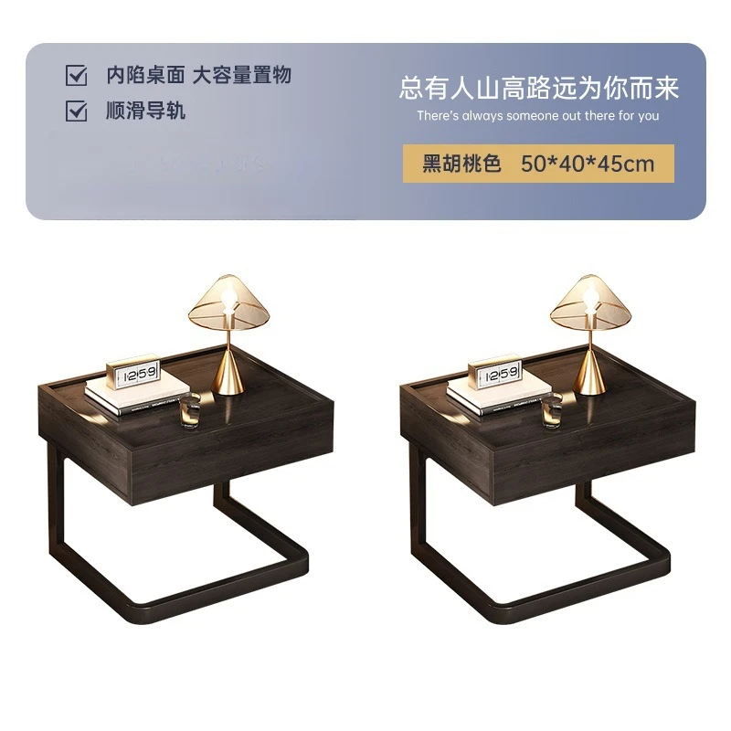 Light luxury high-end floating bedside table Simple modern bedside table Internet celebrity creative light luxury