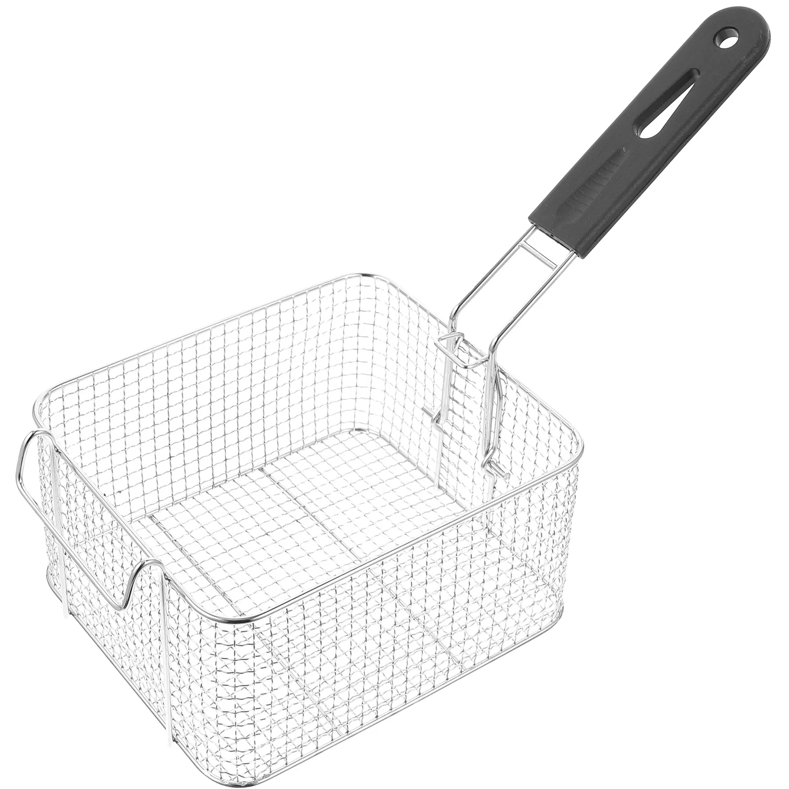

Stainless Steel Frying Basket Ergonomic Handle Large Mesh Basket for Deep Fryer French Fries Chicken Wings Crispy Food