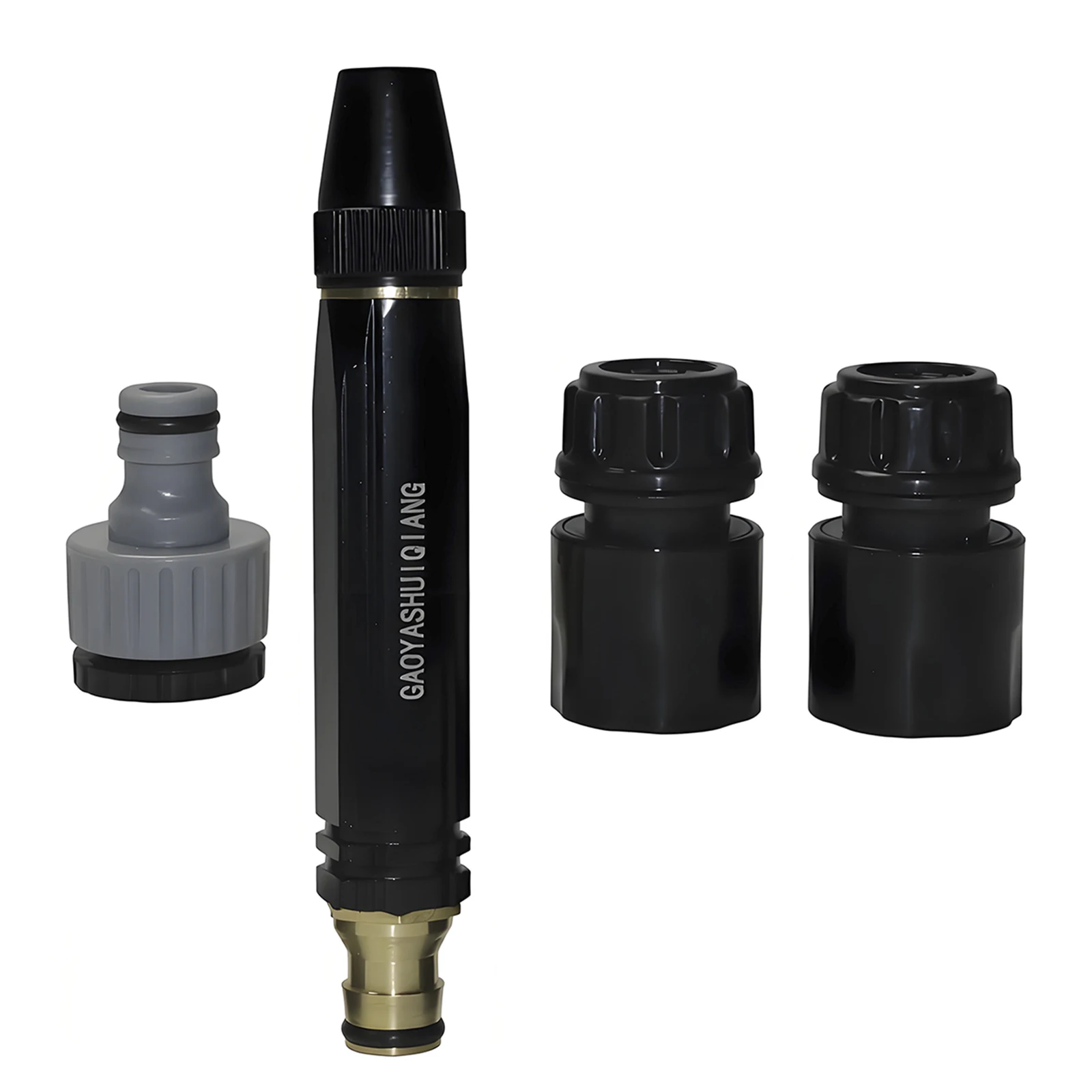 4-piece set Adjustable Car Wash Water Gun High Pressure Metal Car Wash Straight Nozzle Washer Spray Sprinkler Car Washing Tool