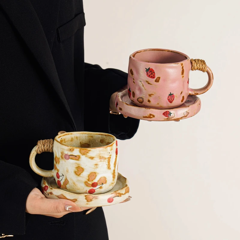 

Luxury Coffee Cup Set Porcelain Tableware Tea Ceramic Mug Saucer Tableware European Turkish Japanese Design Copo Water Cup