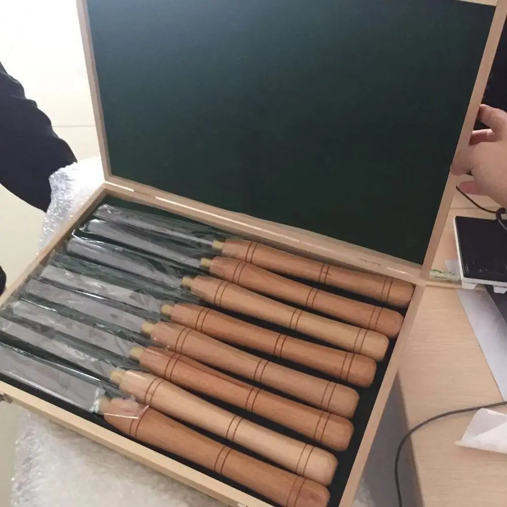 Wood Lathe Chisel Set 8 Pcs In Wooden Box With 1 Year Warranty Low Maintenance Cost 5kg Tested & Certified