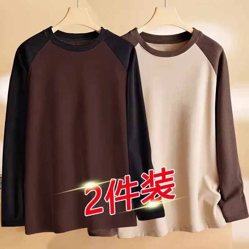 

Теплая мужская термофутболка Long Sve, брендовая повседневная футболка Dervo, круглый пуловер Ne, топ на весну, осень и зиму