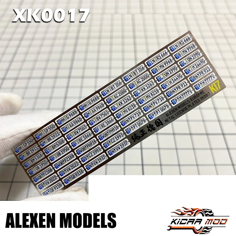 Alexen 1/64 Model Car Metal License Plates Western Style Toy Cars Detail-up Parts Diorama Decoration Simulation Scene Toy