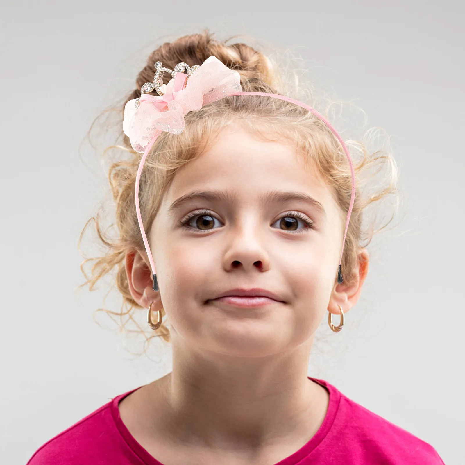 

1 шт. Детская повязка на голову в виде короны для девочек, аксессуар для волос на день рождения, декоративная корона в стиле принцессы для маленьких девочек