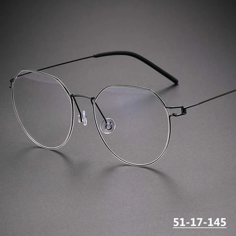 Denmark Brand Titanium Ultralight Screwless Glasses Frame Evan Men Rim Eyeglasses Women Round Irregular Spectacle Eyewear Oculos