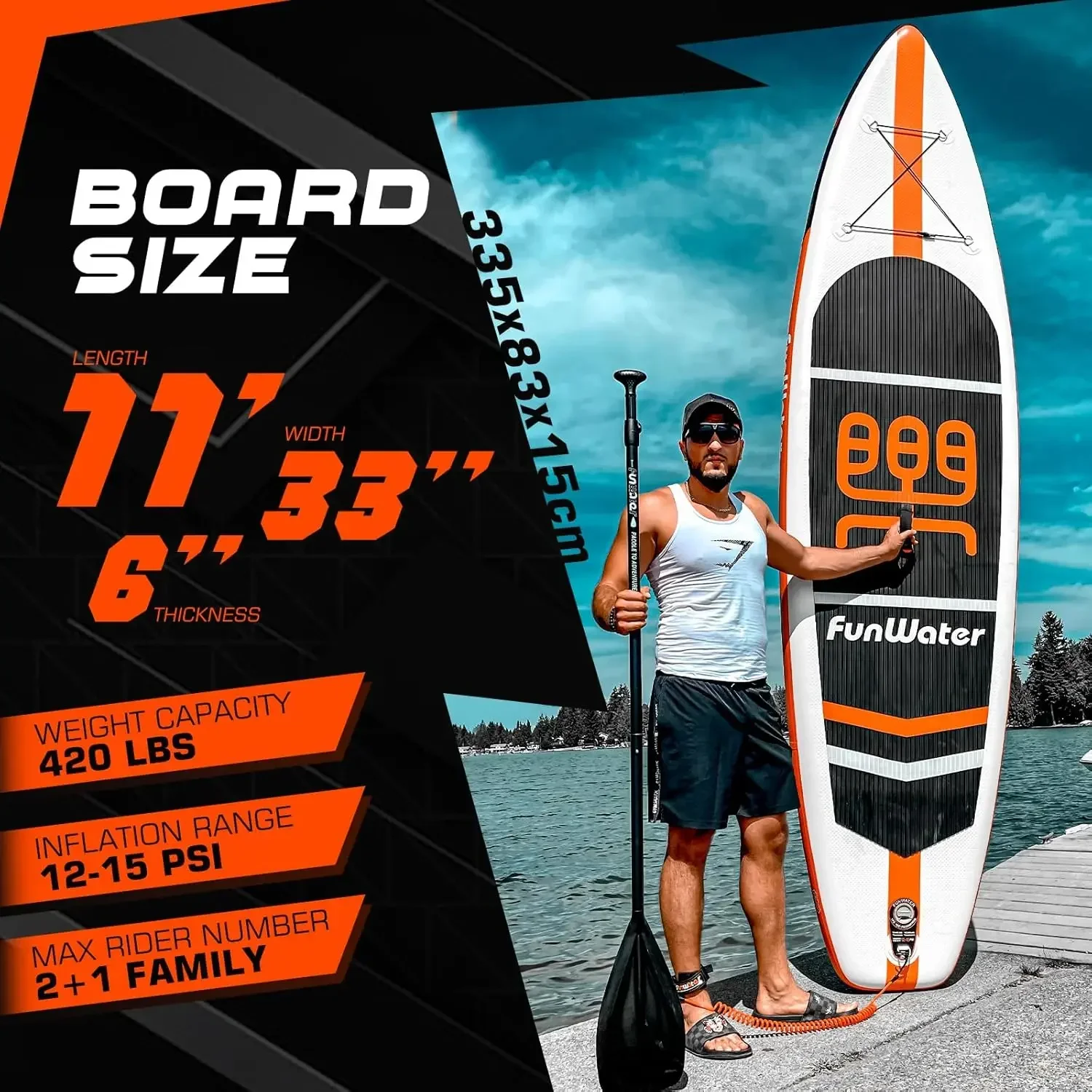 Stand Up Paddle Board Ultra-Light Inflatable Paddleboard with SUP Accessories for Adults & Youth of All Skill Levels