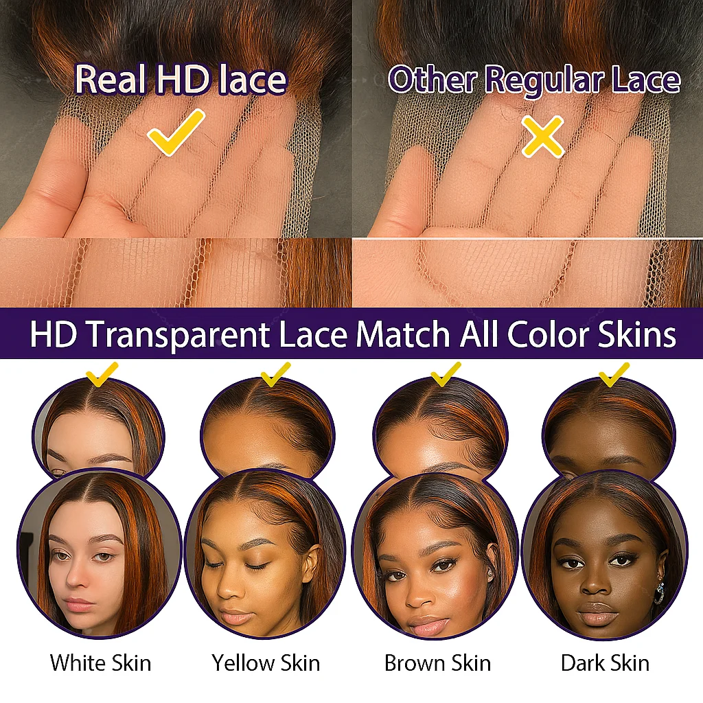 الزنجبيل مختلط براون الباروكات Balayage # 4/350 النحاس الأحمر تسليط الضوء على 5x5 الدانتيل أمامي غلويليس شعر مستعار شعر الإنسان فيتنام الجسم موجة الباروكات