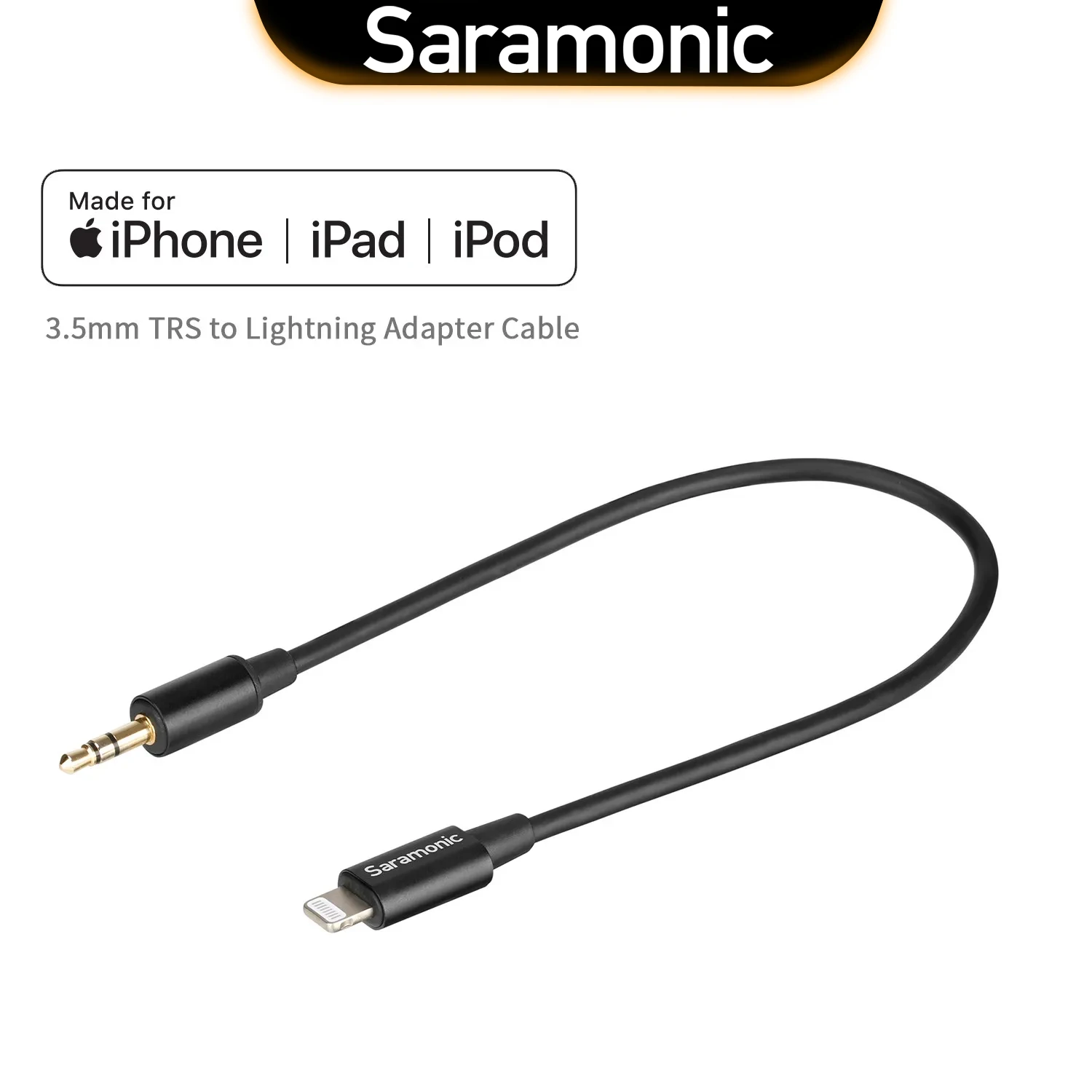 

Saramonic SR-C2000 20 см микрофон Lightning аудио адаптер кабель 3,5 мм штекер TRS для Apple MFi Сертифицированный штекер для iPhone ipad iOS