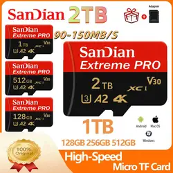 100% Original V30 A2 2TB Memory Card 128GB 1TB SD Card 512GB High Speed TF SD Card 256GB TF Card For Phone/Computer/Drone/Psvita