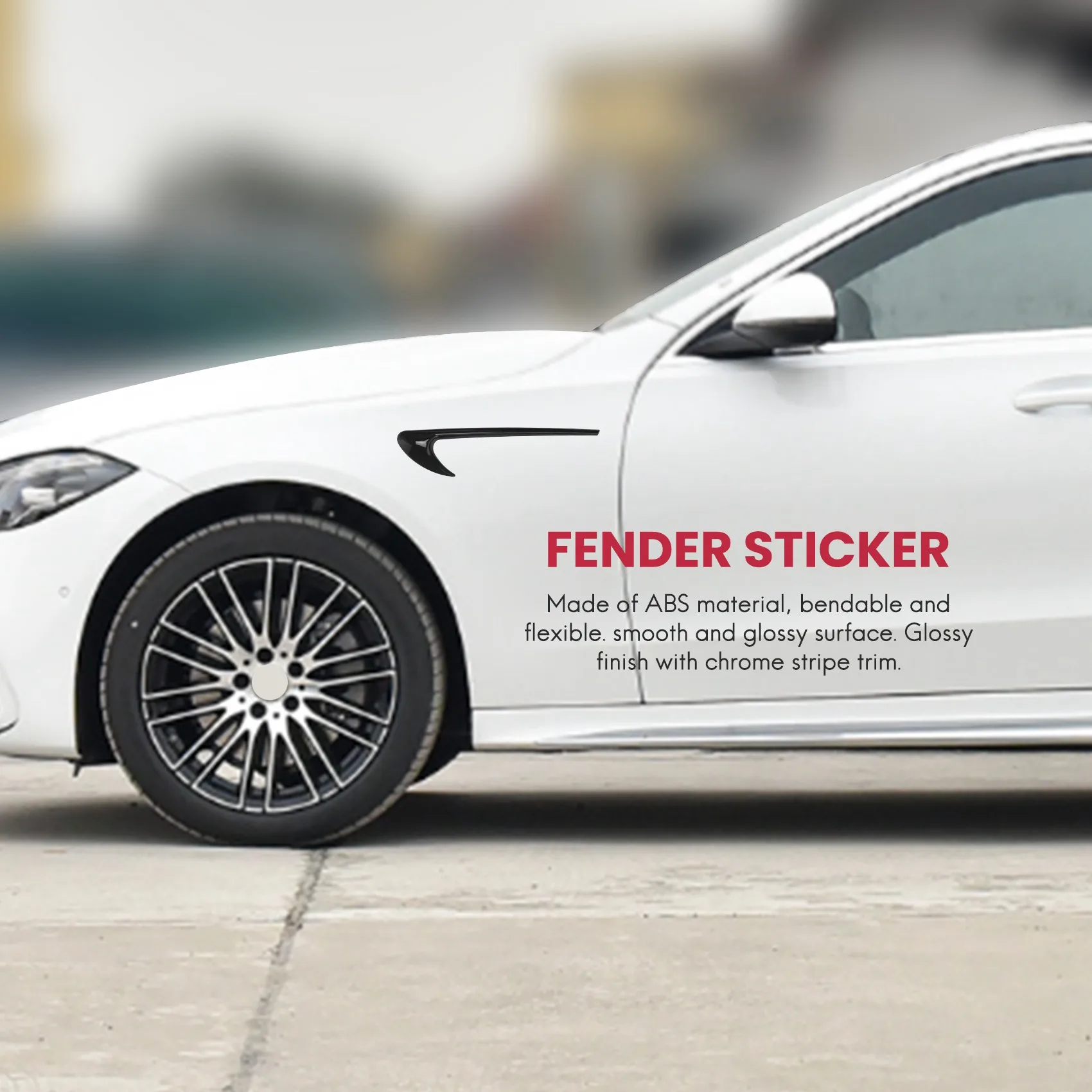 Side Fender Trim carro para Mercedes Benz, E Classe W213 Classe C W205, Refit E63S, AMG Acessórios, preto, 2pcs