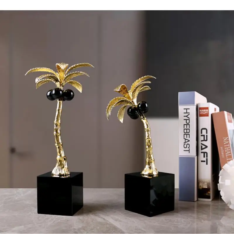 

Coconut Tree Crystal Ornament Home Decor Accessories Living Room Decoration Crafts Statue Sculpture Knickknacks Figurines Gift