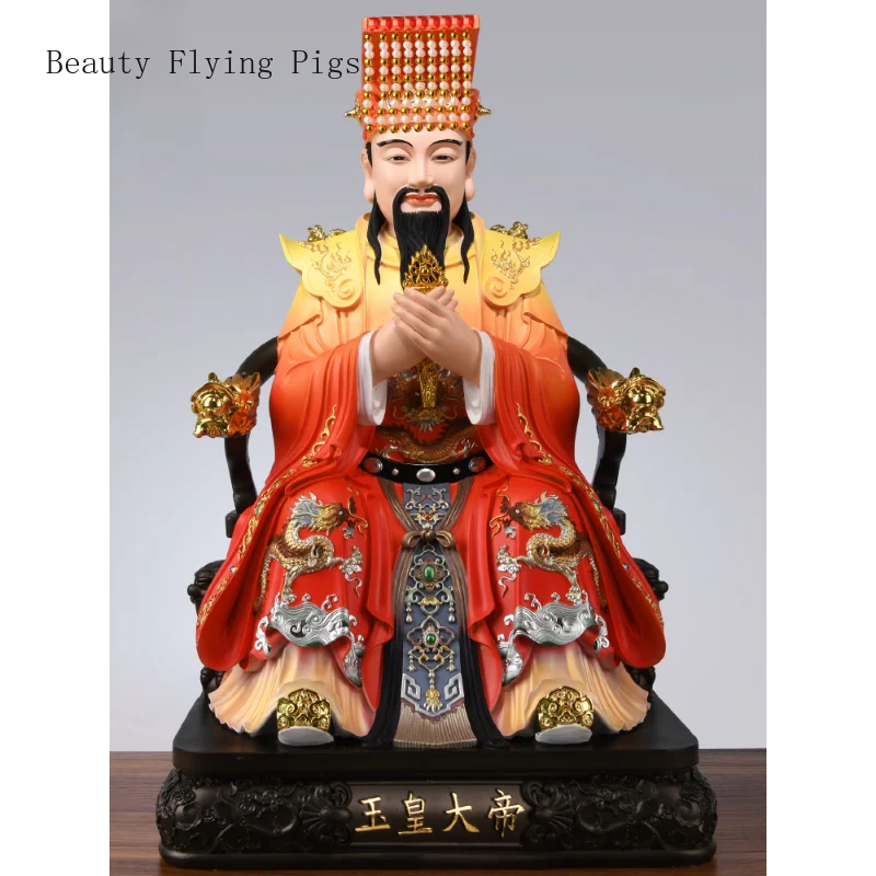 1PCS Resin Jade Emperor Mother Statue Jade Emperor Mother Goddess Home Worship Statue Ornament