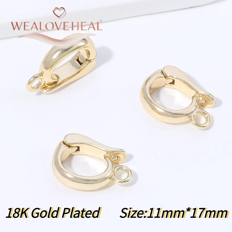 18K vergoldeter Messing-Mikropavé-Zirkon-Anhänger-Verbinder, aufklappbarer Halskettenverschluss für DIY-Schmuckherstellung – Detail 24