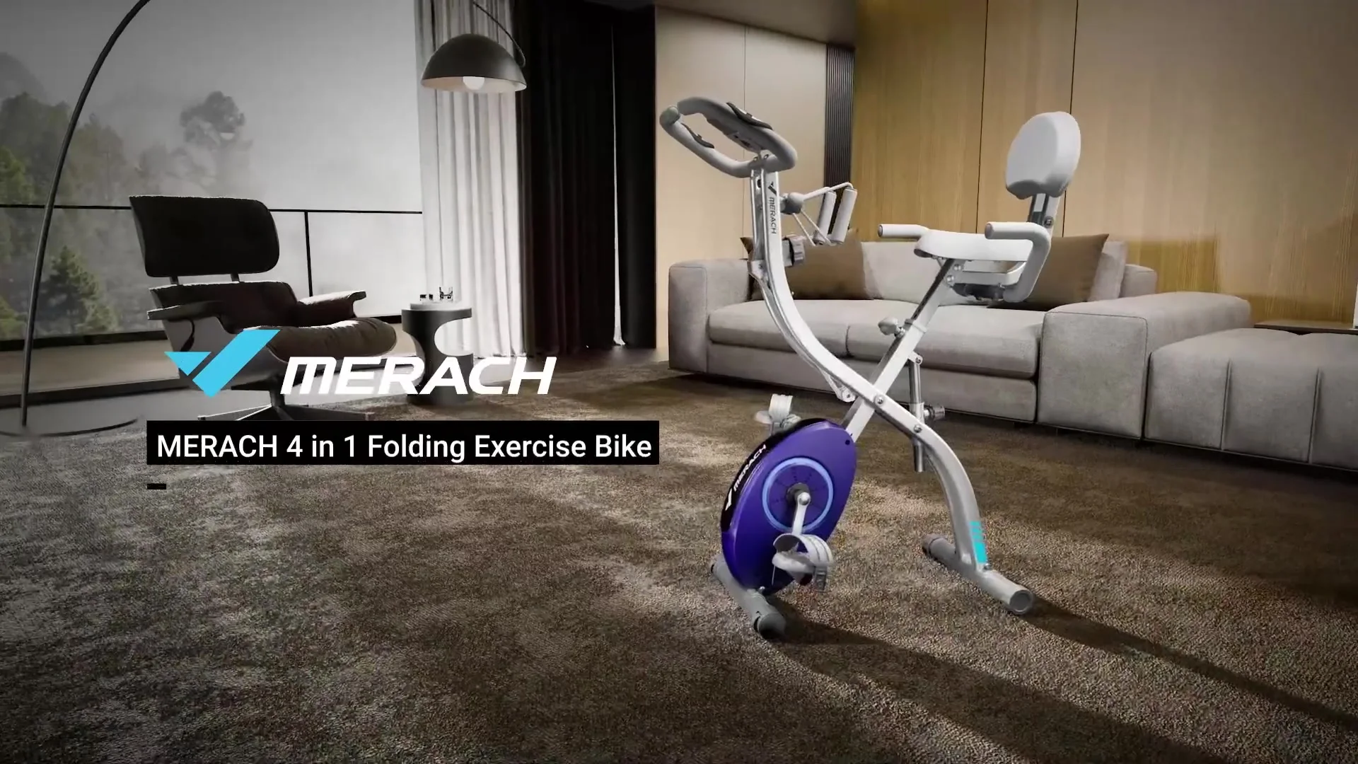Revolutionize Your Home Gym: Merach 4-In-1 Magnetic Folding Bike 