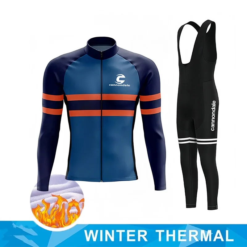 AliExpress NONE Men's Cycling Jersey Winter Warm Fleece Cannondale Cycling Jersey Long Sleeve Warm Soft Brushed Breathable Cycling Jersey