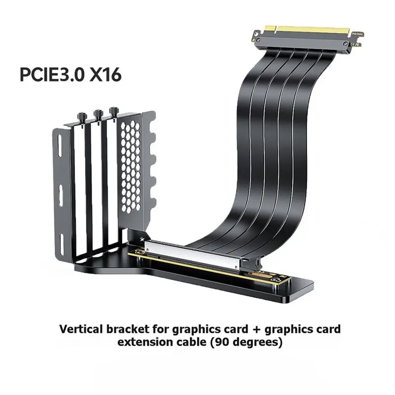 [LXYA68Z!] Extension Cable For Graphics Card GPU Riser Cable Kit Pcie 3.0 X16 25Cm Vertical Mount Bracket For Gaming Computer Ca 2