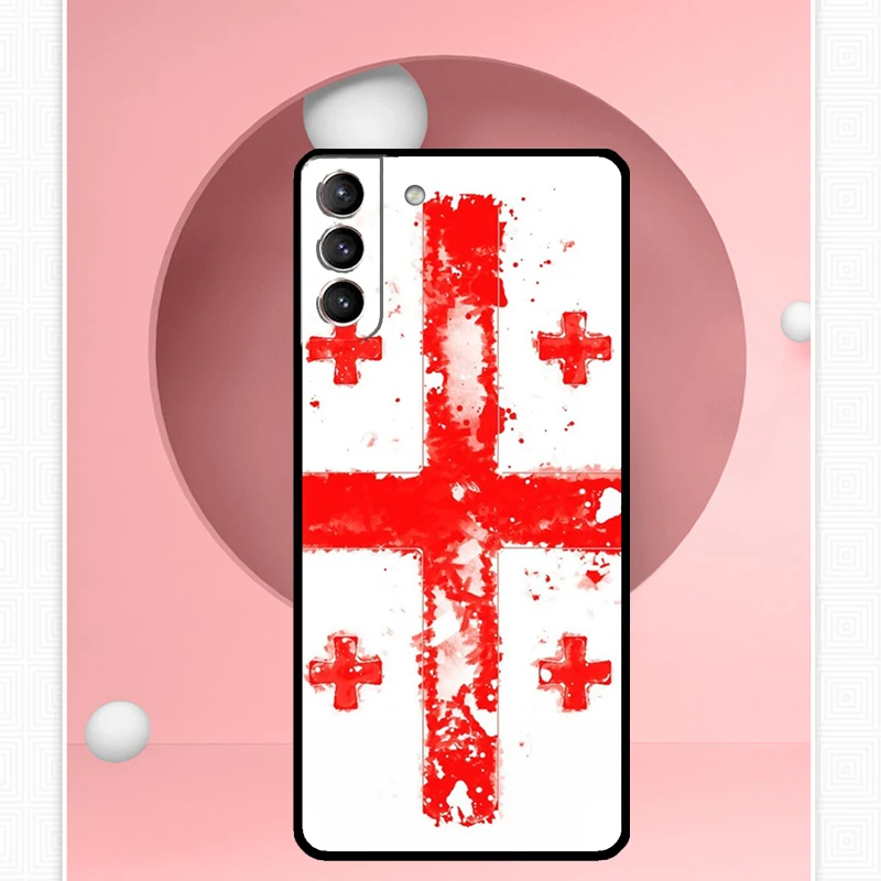 Georgia Grunge Flag Case For Samsung Galaxy S24 Ultra S22 Plus S20 S21 FE S8 S9 S10 Note 10 20 S23 Ultra Cover