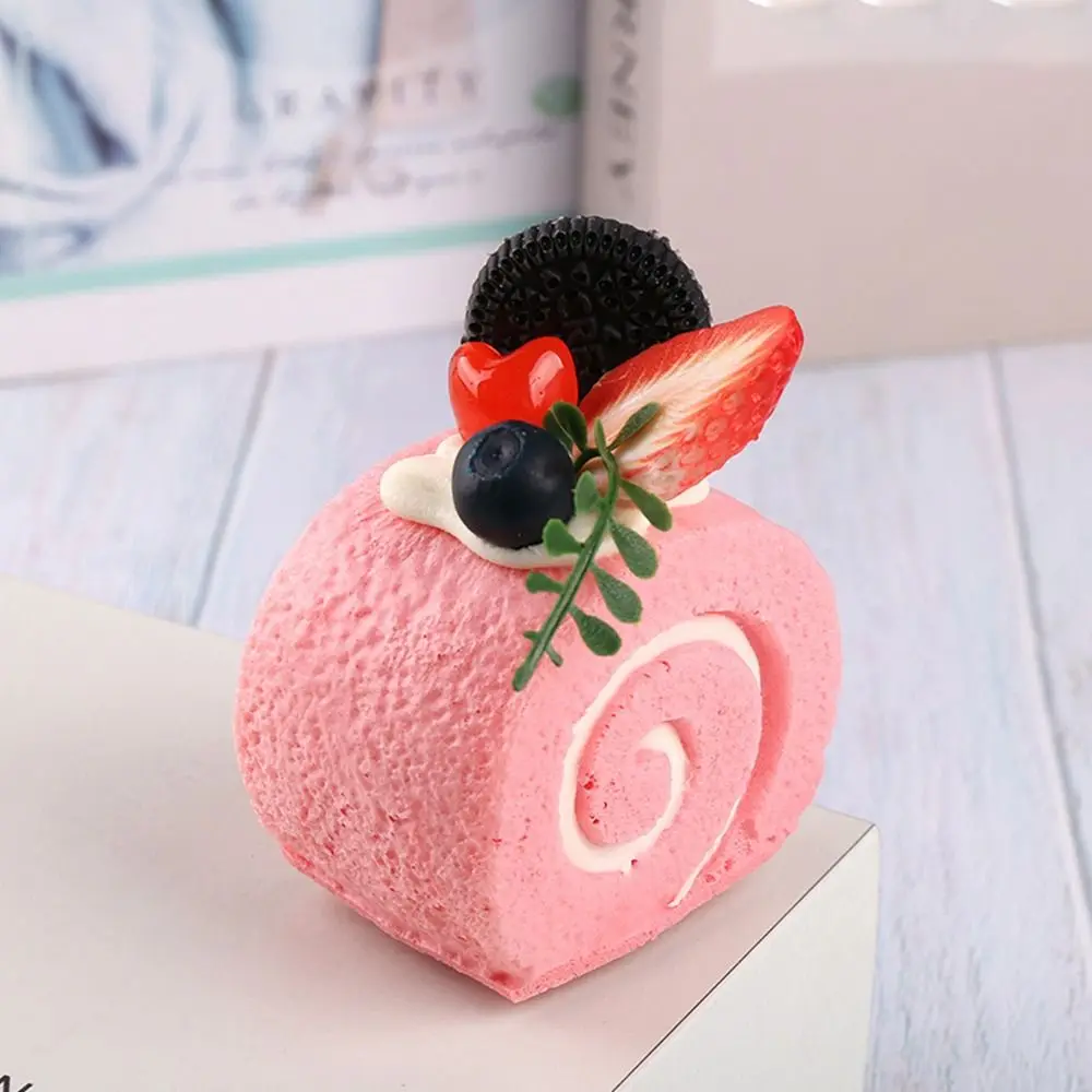 New Slow Rebound Cake Squeeze Toy Soft Anti-stress Refrigerator Magnets Cartoon Mochi Squish Foam Toy For Stress Relief
