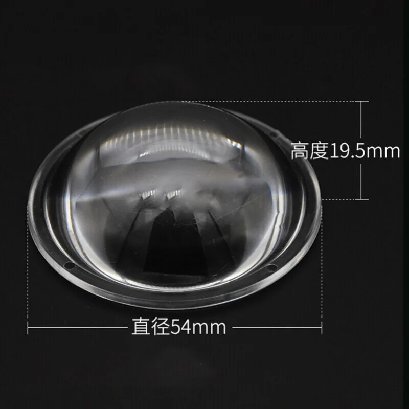 ZZZZ   54mm Optical Glass Lens Collimator Plano-Convex For Led Projector & Led Lamp