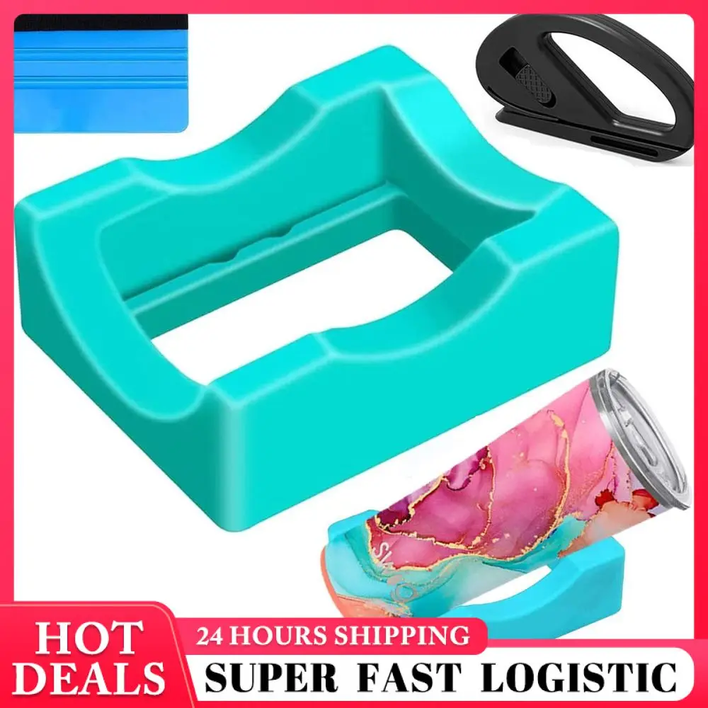 Cup Coaster Safe Non-toxic Silicone Tumbler Cradle Holder Household Gadgets Non Slip Holders Durable Lake Blue Small Tumblers